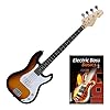 Rocktile Puncher E-Bass Sunburst Set (Preci-Style E-Bass, Chrom-Hardware, 22 Bünde, inkl. Bass-Schule) Sunburst