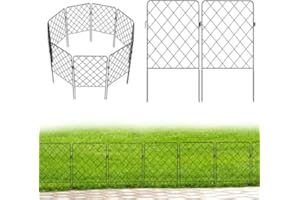 CLEASO 19 Packs No Dig Decorative Garden Fence for Yard, 20 Ft(L) X 24 in(H) Animal Barrier Fence, Rustproof Metal Garden Fence Border for Dog, Rabbits, and Patio Temporary Fence Stakes Defense
