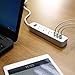 Poweradd 3-Outlet Power Strip 5-foot Heavy Duty Extension Cord with 3 USB Charging Ports, White