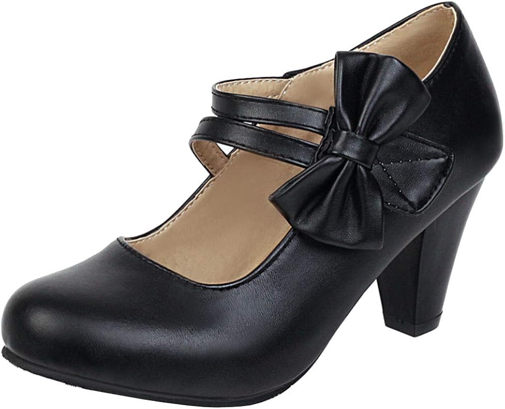 womens chunky mary jane shoes