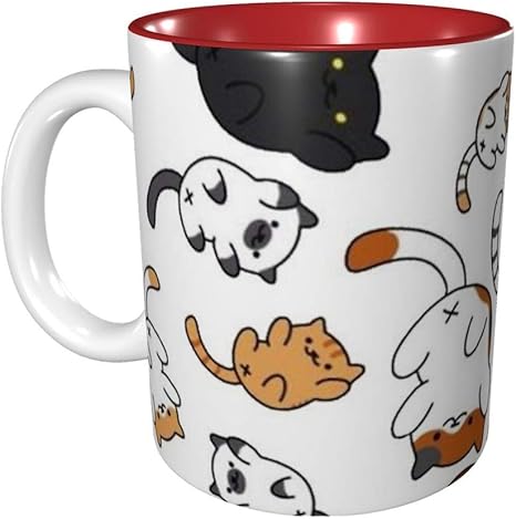 Amazon Co Jp 猫 マグカップ コーヒーマグ セラミック おしゃれ 電子レンジ対応 食洗機対応 330ml 9色 ホーム キッチン
