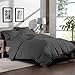 Bare Home Bed-in-A-Bag 5 Piece Comforter & Sheet Set - Twin XL - Goose Down Alternative - Ultra-Soft 1800 Premium Bedding Set (Twin XL, Grey/Grey)