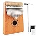 Mugig Kalimba 17 keys with Instruction and Tune Hammer, Portable Thumb Piano Mbira Sanza Mahogany Body Ore Metal Tines