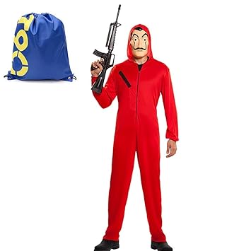La Casa De Papel Con Carta Rapinatore Cosplay Maschera Overalls Money Heist Halloween Costume Hoodie Jumpsuit Costume La Casa Di Carta Per Adulti