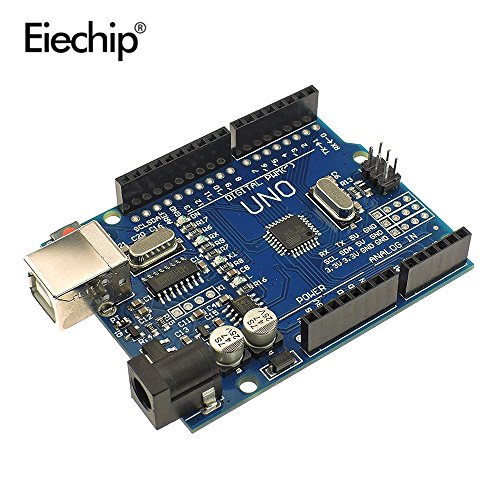 Eiechip UNO R3 ATmega328P CH340 Development Board Compatible Arduino UNO R3 Arduino IDE Develope Kit Microcontroller with Straight Pin Header 2.54mm Pitch Robot Parts