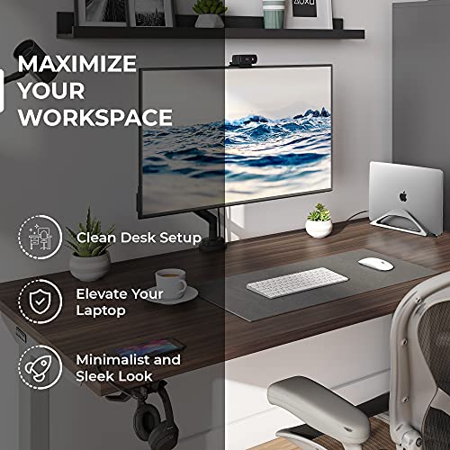 HumanCentric Vertical Laptop Stand for Desks (Space Gray) Adjustable