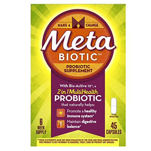 MetaBiotic with Bio-Active 12 Daily Probiotic Supplement by Metamucil, 45 Capsules MetaBiotic with Bio-Active 12 Daily Probiotic Supplement by Metamucil, 45 Capsules