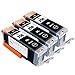 Sophia Global High Yield Compatible Ink Cartridge Replacement for Canon PGI-250XL (Pack of 3 PGI-250XL Large Black)