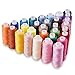 Candora Sewing Thread Assortment Coil 30 Color 250 Yards Each Polyester Thread Sewing Kit All Purpose Polyester Thread for Hand and Machine Sewing