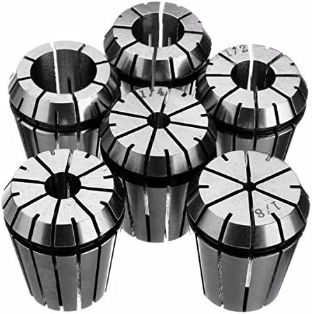 6pcs ER32 Spring Collet Set 1/8 Inch to 3/4 Inch Chuck Collet for CNC Milling Lathe Tool