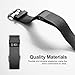 UMTELE Replacement Bands for Charge HR, Soft Silicone Interchangeable Strap with Metal Buckle Clasp for Fitbit Charge Heart Rate Wristband, Black, Large