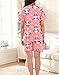 MyFav Big Girls Summer Shorts Pajama Cute Panda Sleepwear Lovely Child Loungwear, Melon Red, Large