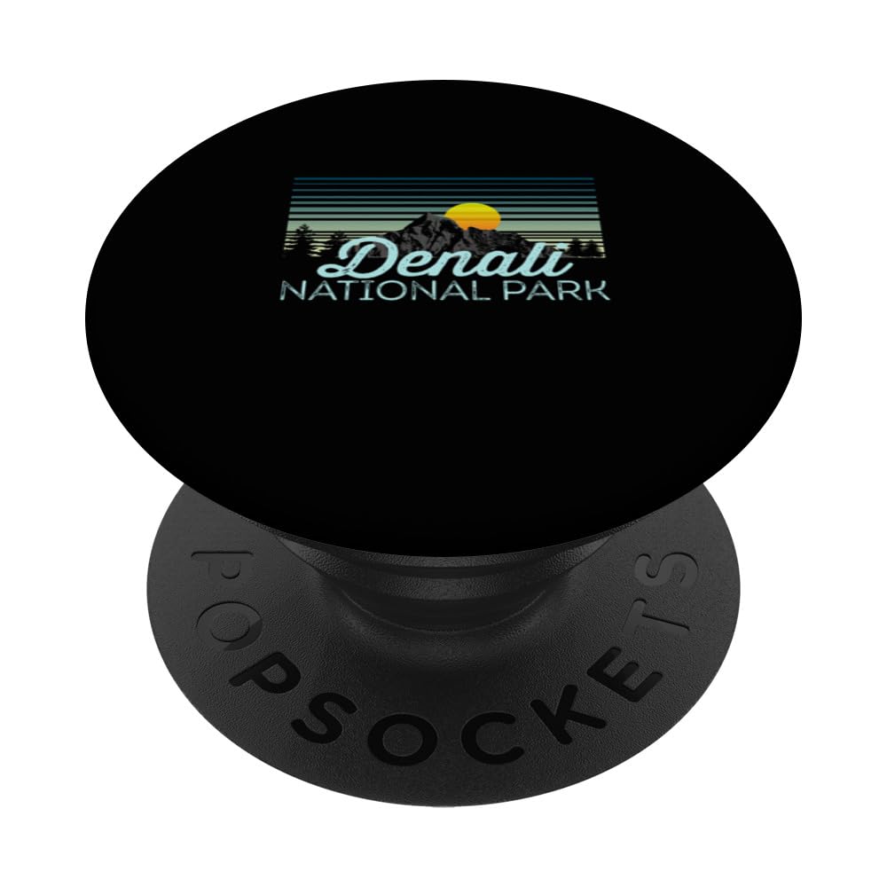Denali National Park Retro Clothes & Gear - Souvenir PopSockets Swappable PopGrip
