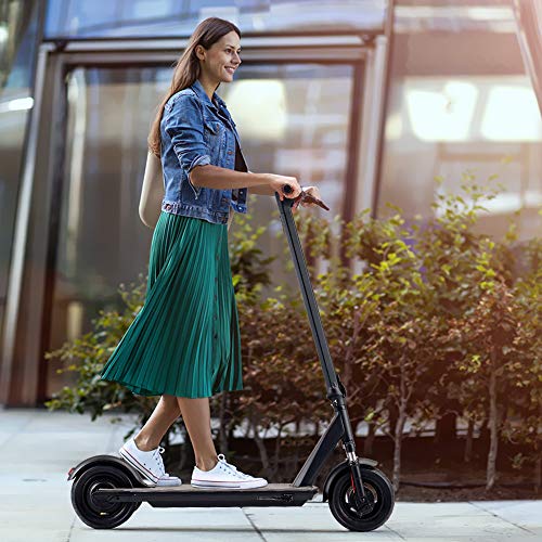 QINGOR Electric Scooter Powerful 350W Motor 10” Solid Tires OneStep