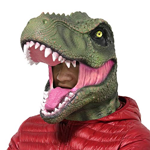 LarpGears Halloween Party Latex Animal T-Rex Jurassic Dinosaur Head Mask