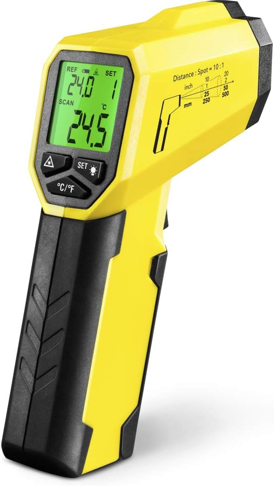 Infrarot Thermometer -50°C Bis 600°C - Berührungslose Temperaturpistole Mit Laser