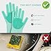 Magic Silicone Dishwashing Gloves with Scrubber (green)