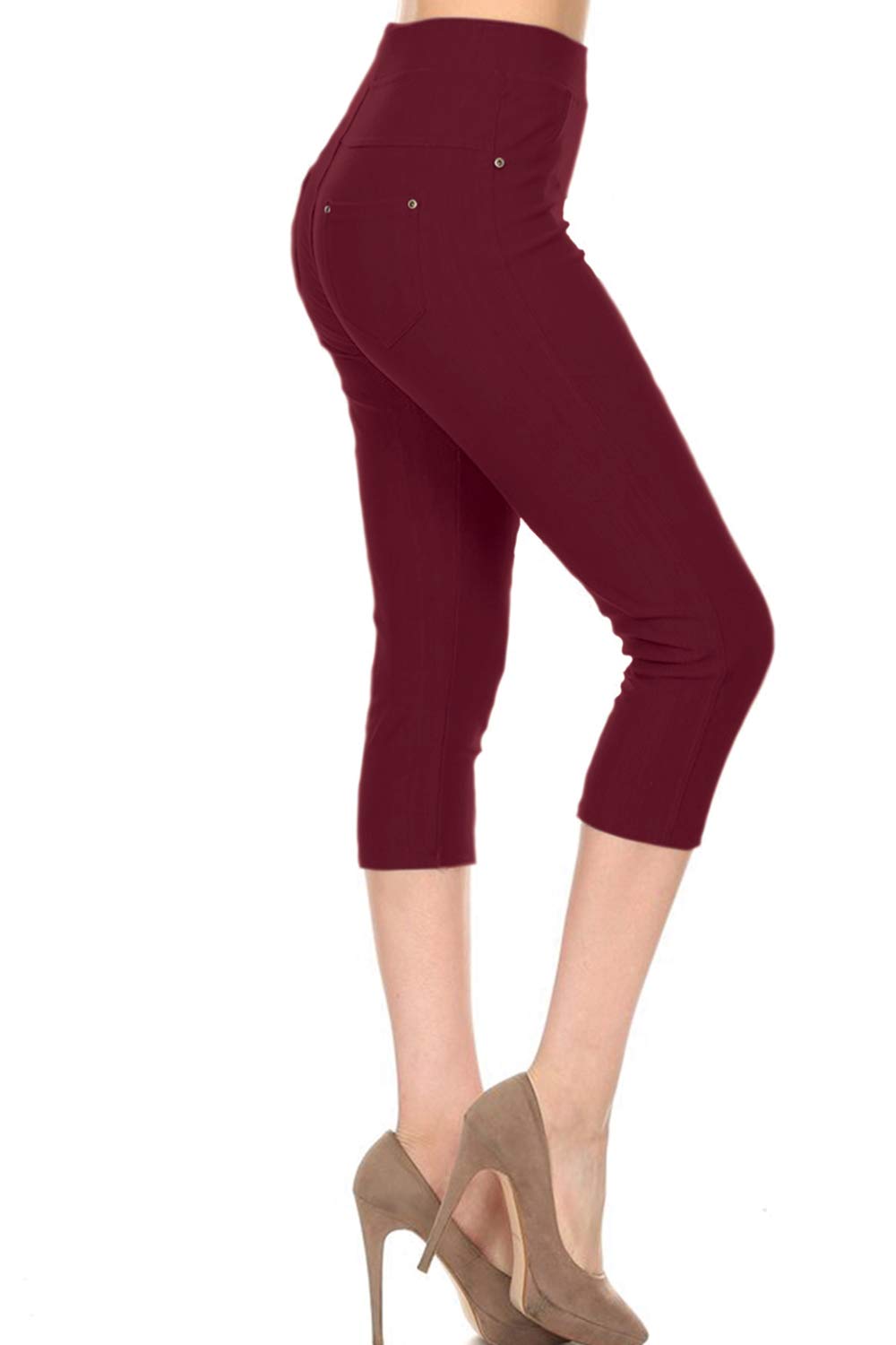 Buy Leggings Depot Premium Quality Cotton Blend Stretch Jeggings with 2