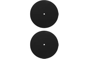Veemoon 2pcs Vinyl Record Mat 20cm Diameter 3mm Thick Turntable Pad Protective Slipmats for Phonograph