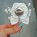 S-SSOY Boutonniere Bridegroom Groom Men's Boutonniere Groomsmen Best Man Boutineer with Pin Brooch Corsage for Wedding Homecoming Prom Suit Decor Bowknot Cream 1 Piece