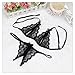 New! Challyhope Women Sexy Lingerie Lace Underwear Nightwear G-string Lingerie Set (Free, Black)