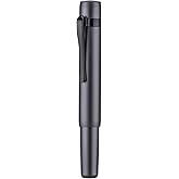 HONG DIAN M2 Black Forest Mini Rollerball Pen, Fine Point 0.5mm, Sleek Aluminium Pocket Pen with Black Ink Refill, Ideal for Travel & Signature (Space Gray)