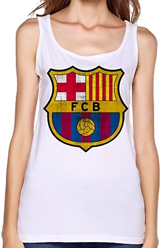 Women's Invincible FC Barcelona Logo Tank Top-White