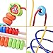 FUN LITTLE TOYS Wooden Baby Beads Maze Toys, Toddlers Roller Coaster Game Cubes, Educational Around Circle Bead Skill Improvement Wood Toy, Sliding Beads On Twists Wire, Boys Girls