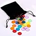 Shappy 120 Pieces Transparent Color Counters Counting Bingo Chips Plastic Markers Storage Bag