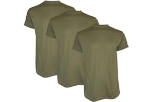 Pinnacle Mercantile Moisture-Wicking Crew Neck T-Shirt Made in USA Tan 499 100% Polyester Undershirt Multipack for Military