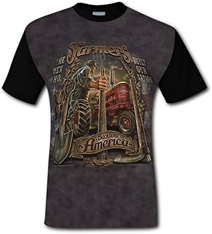 LZQ Tshirt Man Short Sleeve New Fashion Shirts 3D Creating With Farmer For Men S