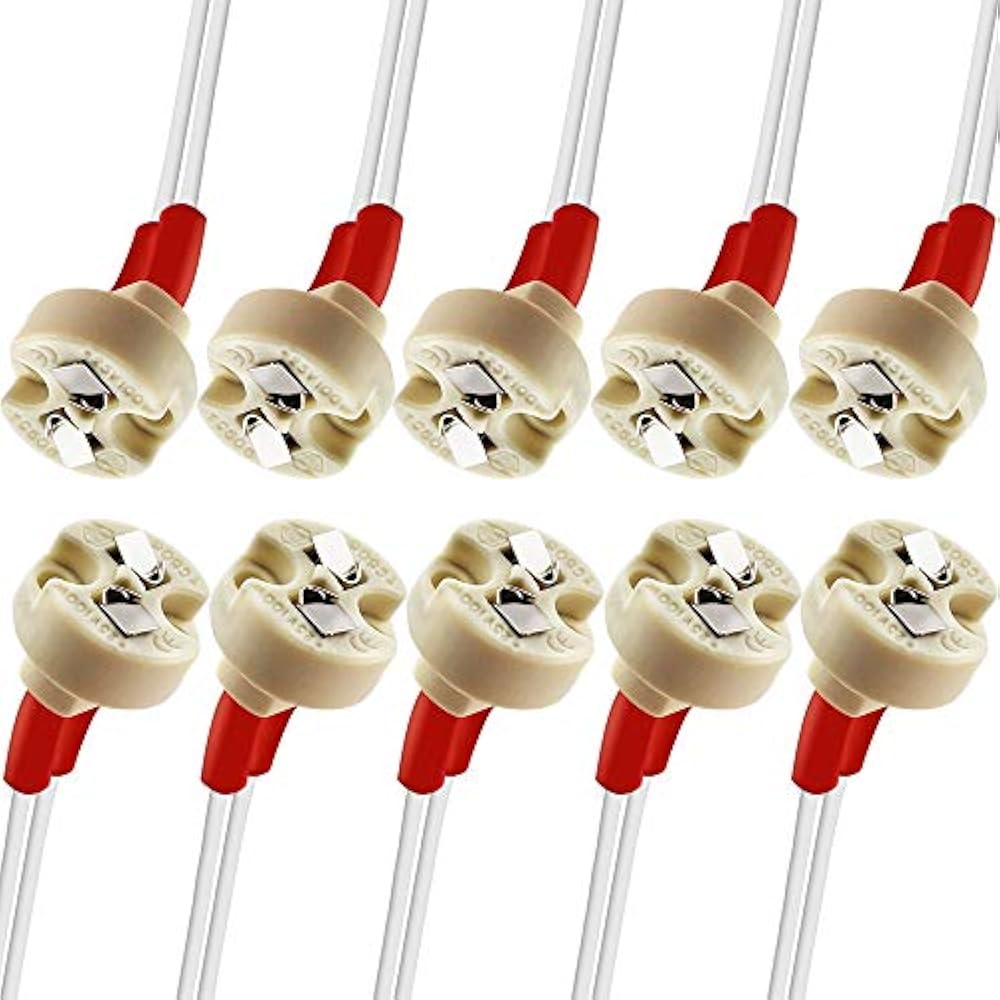 MR16 Socket, G4 LED Halogen Lamp Ceramic Wire Connector Base Adapter