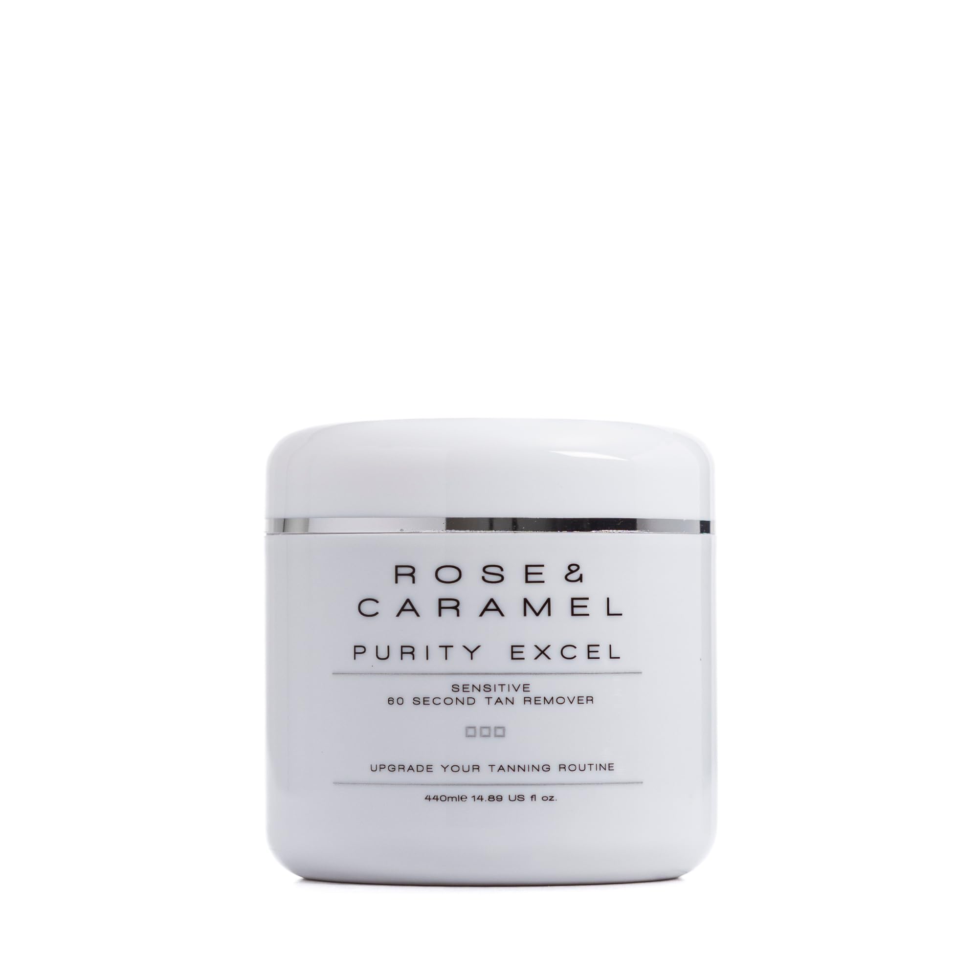 Rose & Caramel Purity Excel Sensitive 60 Second Fake Tan Remover. Kind To Skin, Fragrance Free, Express Exfoliating Self Tan Eraser, (440g) — image 1