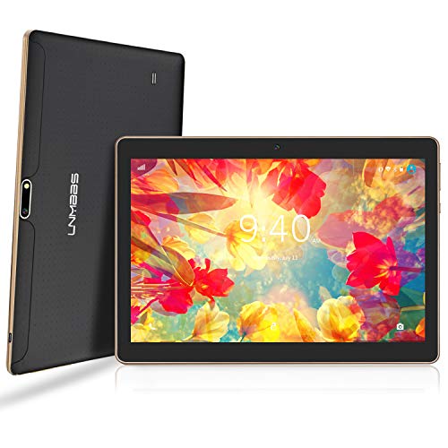 LNMBBS-Android-90-Tablet-de-10-con-WiFi-4GB-de-RAM-y-64-GB-de-Memoria-Tablet-PC-Procesador-de-Cuatro-nucleos-y-Dobles-Ranuras-SIM-y-una-Ranura-TF-Camara-GPS-OTG-Negro