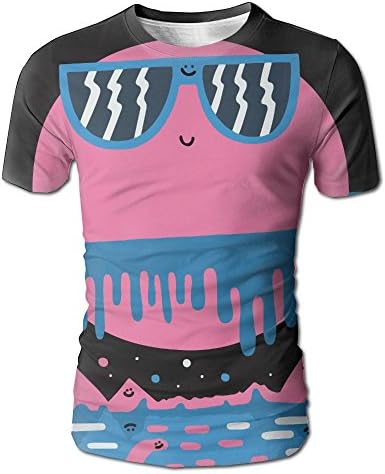 AWAWAWA Men's Sun With Sunglasses Casual Crew Neck T-Shirt Short Sleeve Tee