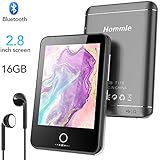 16GB MP3 Player Bluetooth 4.1,Hommie 2.8" TFT Large Screen Touch Screen Lossless Music Player with Speaker, FM Radio, Voice Recorder,Independent Volume Button, Expandable Up to 128GB, T11S