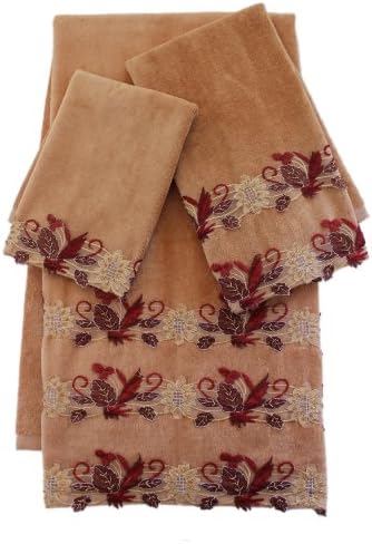 Sherry Kline Romantica Lace Decorative Towel Set, Gold
