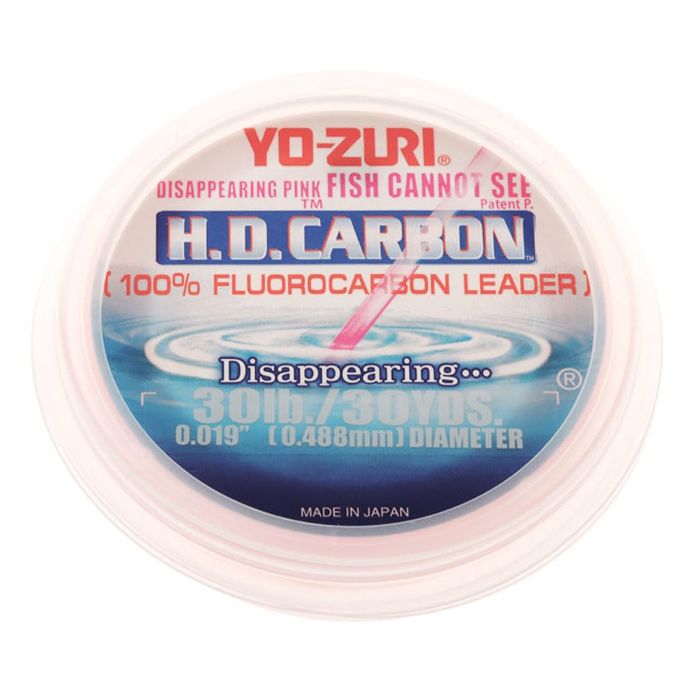 Yo-Zuri 30-Yard HD Fluorocarbon Leader Line, Pink, 30-Pound