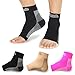 Alvada Plantar Fasciitis Support Compression Socks Foot Sleeves - Comfortable Arch Support - Quick Pain Relief, Reduced Soreness - Graduated Compression Brace - Faster Recovery Black LXL