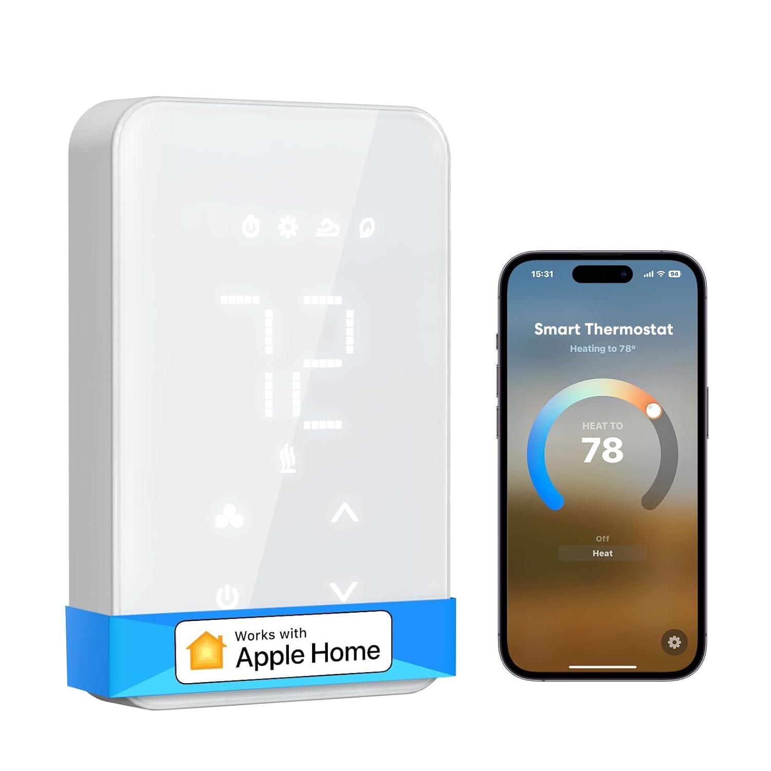 Photo 1 of meross Smart Thermostat for Electric Baseboard and in-Wall Heaters Work with Apple Home, Alexa, Google Home and SmartThings, with Voice & Remote Control, Power Monitor, Easy Setup, Energy Saving
