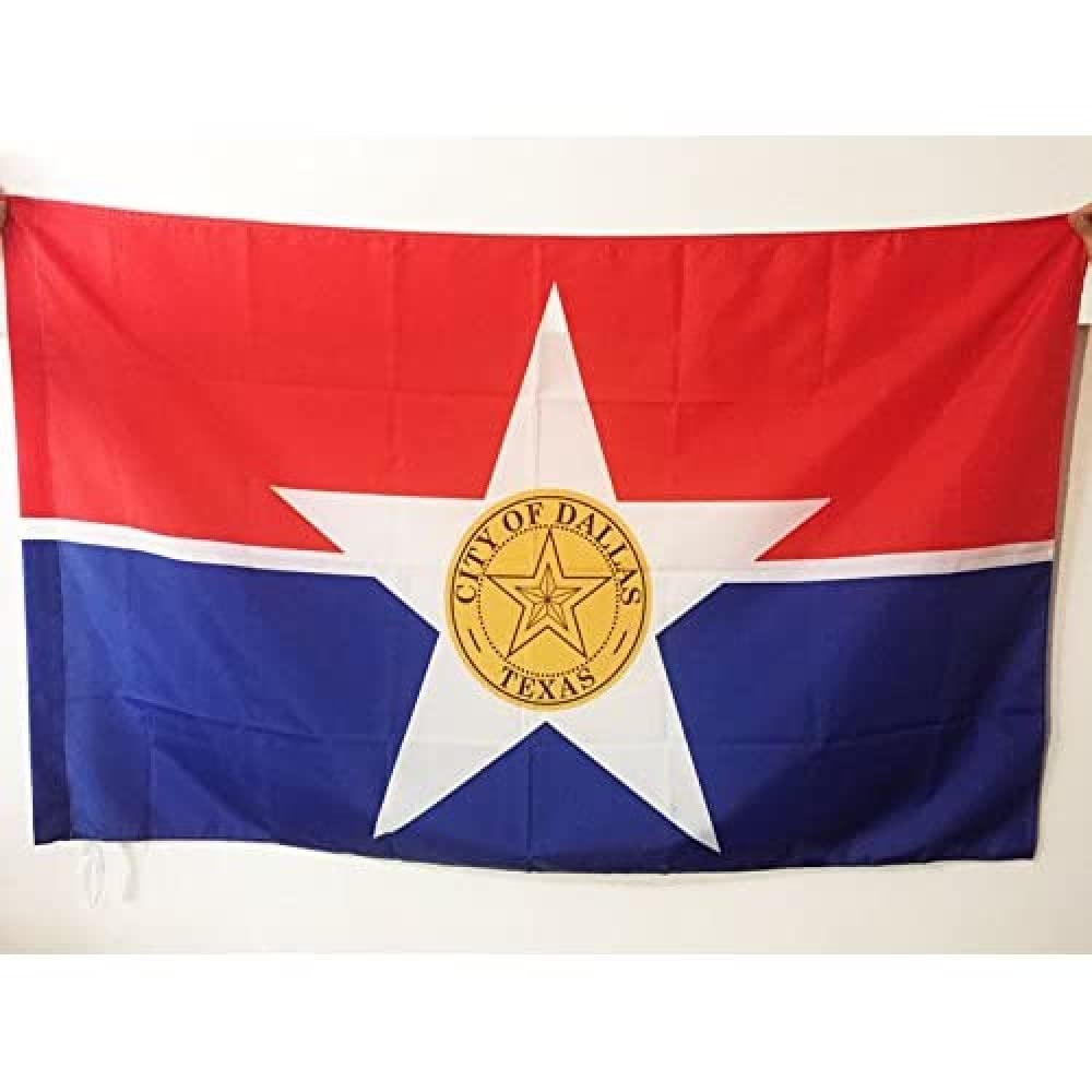 AZ FLAG - Dallas Flag - 2x3 Ft - Dallas city Banner with Sleeve - 100% Polyester - Fade Resistant - Vivid Colors - 2' x 3' Feet - 90x60 Cm