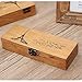 HaloVa Wooden Pencil Case, Wood Pen Pencil Storage Holder Stationery Box, Retro Eiffel Tower Student Tools Storage Box