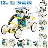 STEM 13-in-1 Solar Power Robots Creation Toy, Educational Experiment DIY Robotics Kit, Science Toy Solar Powered Building Robotic Set Age 8-12 for Boys Girls Kids Teens to Build