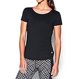 Under Armour Women's Fly-By 2.0 Tee, Black/Black, Large