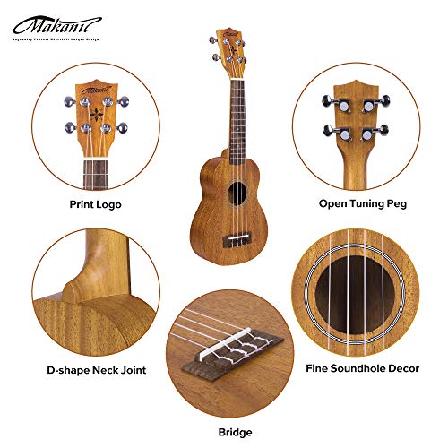 2 Makanu+Soprano+Ukulele+Sapele+Beginners