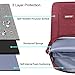 MOSISO Polyester Messenger Shoulder Bag with Adjustable Depth at Bottom Compatible with 15-15.6 Inch Laptop, Pure Red