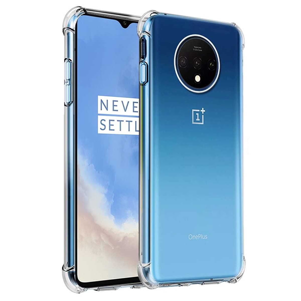 iCoverCase for OnePlus 7T Case Clear, Corner
