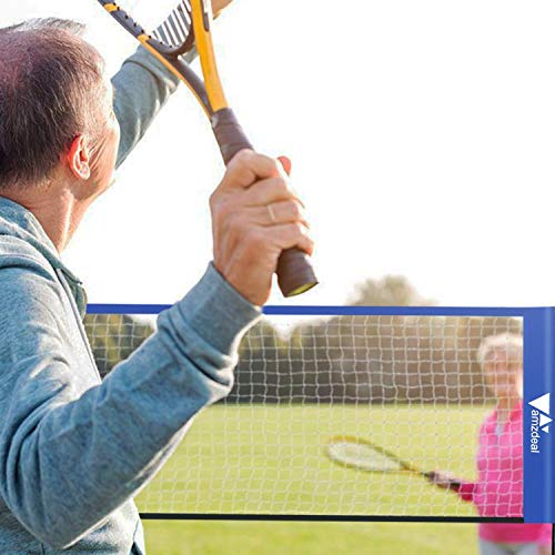image for amzdeal Badminton Net 17ft Kids Volleyball Net Adjustable Portable Net