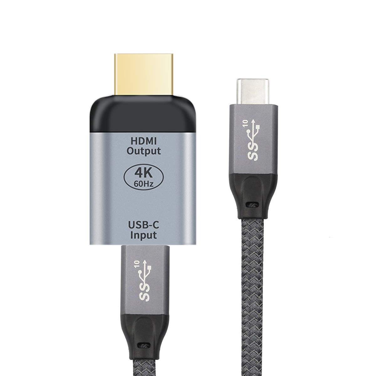 Chenyang CY USB C to HDMI Converter USB 3.1 Type C Female Source to HDMI Sink HDTV Adapter 4K 60hz 1080P with 10Gbps 100W PD Fast Charge 5A Cable for Tablet Phone Laptop