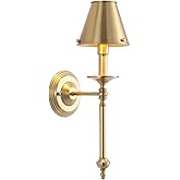BAODEN Brushed Brass Wall Sconce Modern Gold Bathroom Wall Lighting Vanity Light Fixtures with Metal Lampshade Industrial Mid